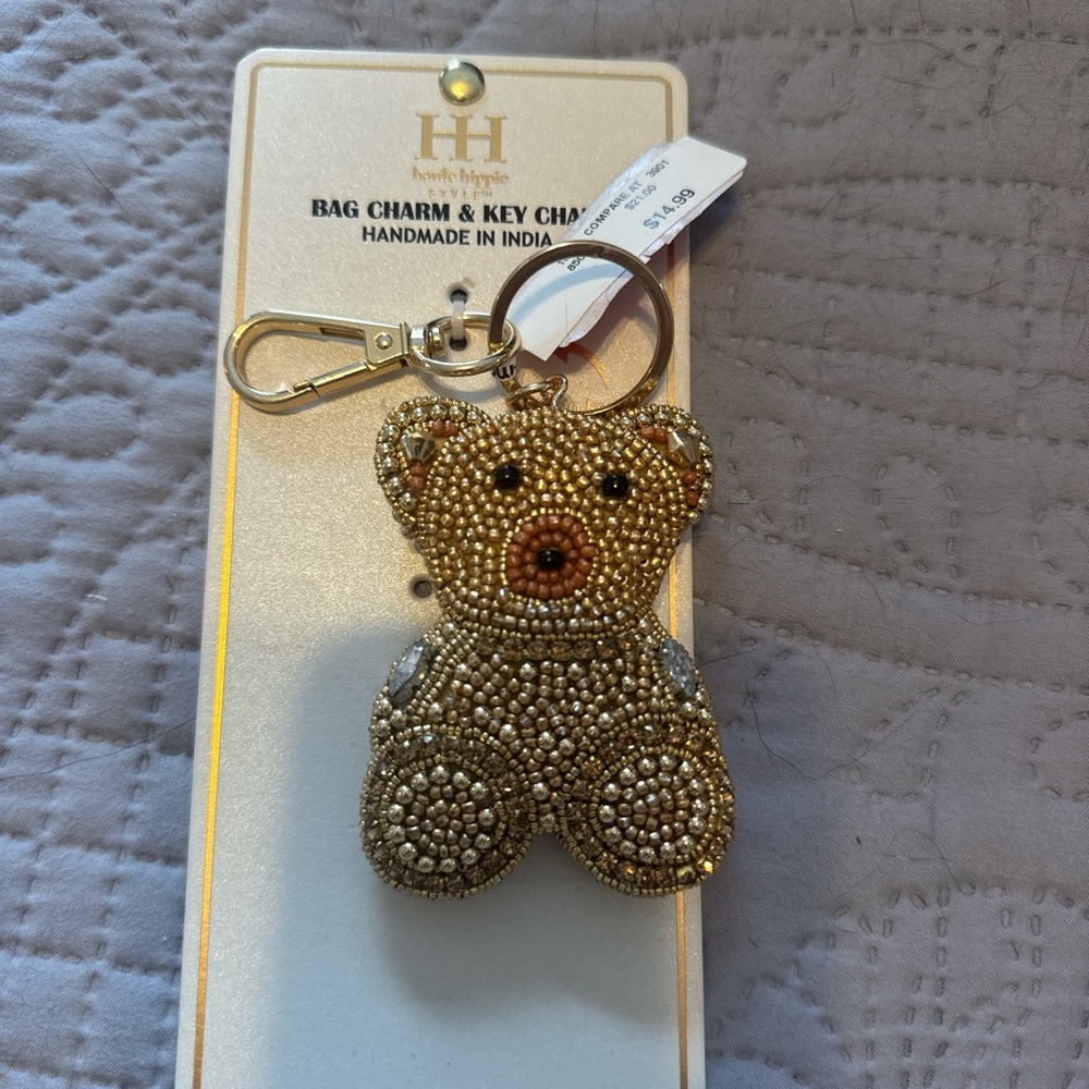 Beaded bag charm